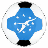 Patriotischer Fußballball mit Flagge von Corpus Ch Fußball (Vorderseite)