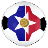 Patriotischer Fußballball mit Flagge von Dallas Fußball (Gedreht)