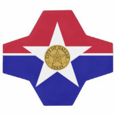 Patriotischer Fußballball mit Flagge von Dallas Fußball (Flach)