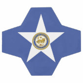 Patriotischer Fußballball mit Flagge von Houston Fußball (Flach)