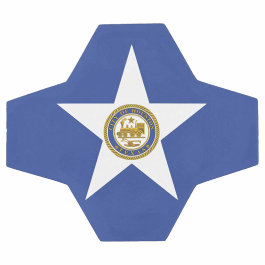 Patriotischer Fußballball mit Flagge von Houston Fußball (Flach)