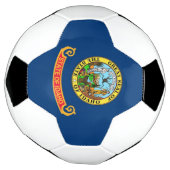 Patriotischer Fußballball mit Flagge von Idaho, US Fußball (Gedreht)