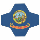 Patriotischer Fußballball mit Flagge von Idaho, US Fußball (Flach)