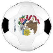 Patriotischer Fußballball mit Flagge von Illinois, Fußball (Gedreht)