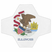 Patriotischer Fußballball mit Flagge von Illinois, Fußball (Flach)