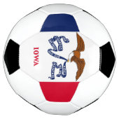 Patriotischer Fußballball mit Flagge von Iowa, USA Fußball (Gedreht)