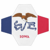 Patriotischer Fußballball mit Flagge von Iowa, USA Fußball (Flach)