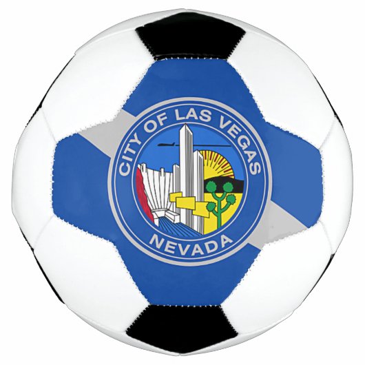 Patriotischer Fußballball mit Flagge von Las Vegas Fußball (Vorderseite)