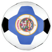 Patriotischer Fußballball mit Flagge von Minnesota Fußball (Gedreht)