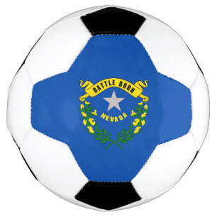 Patriotischer Fußballball mit Flagge von Nevada Fußball
