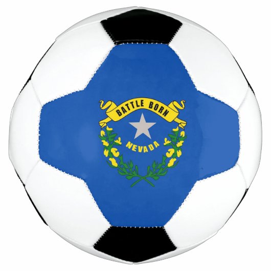 Patriotischer Fußballball mit Flagge von Nevada Fußball (Vorderseite)