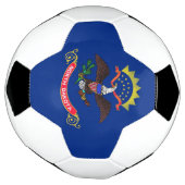 Patriotischer Fußballball mit Flagge von Nord-Dako Fußball (Gedreht)