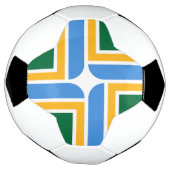 Patriotischer Fußballball mit Flagge von Portland Fußball (Gedreht)
