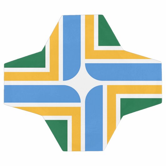 Patriotischer Fußballball mit Flagge von Portland Fußball (Flach)