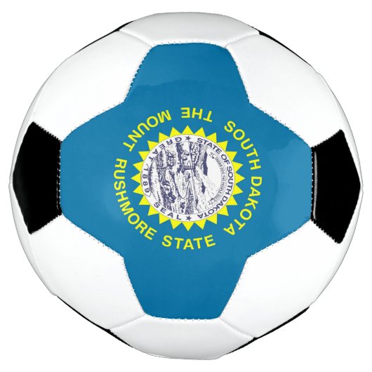 Patriotischer Fußballball mit Flagge von South Dak Fußball (Gedreht)