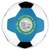 Patriotischer Fußballball mit Flagge von South Dak Fußball (Vorderseite)