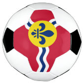 Patriotischer Fußballball mit Flagge von St. Louis Fußball (Gedreht)