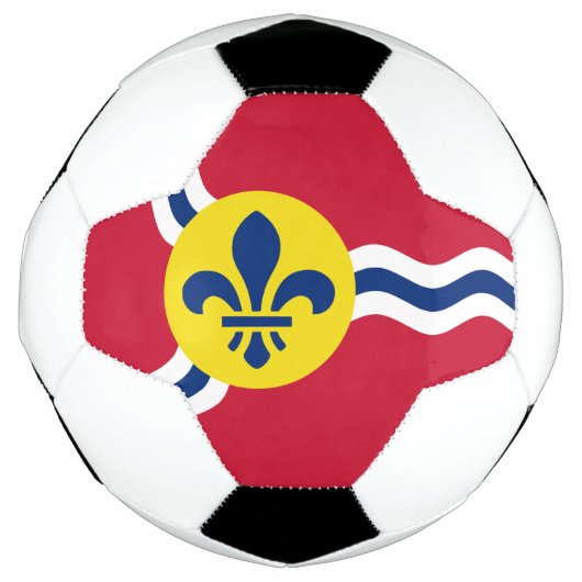 Patriotischer Fußballball mit Flagge von St. Louis Fußball (Vorderseite)