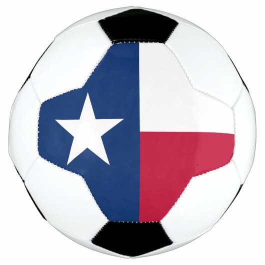 Patriotischer Fußballball mit Flagge von Texas Fußball (Vorderseite)