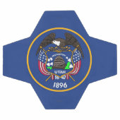 Patriotischer Fußballball mit Flagge von Utah Fußball (Flach)