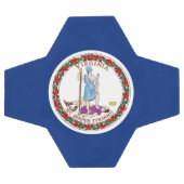 Patriotischer Fußballball mit Flagge von Virginia Fußball (Flach)