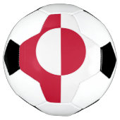 Patriotischer Fußballball mit grönländischer Flagg Fußball (Gedreht)