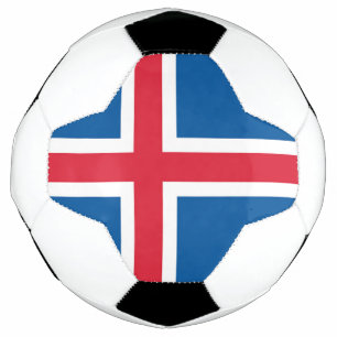 Patriotischer Fußballball mit isländischer Flagge Fußball