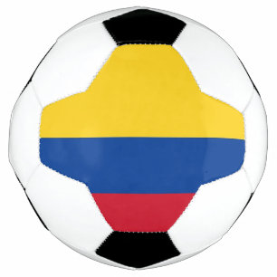 Patriotischer Fußballball mit kolumbianischer Flag Fußball