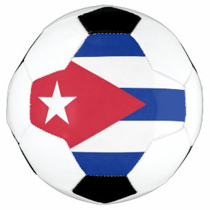 Patriotischer Fußballball mit kubanischer Flagge Fußball
