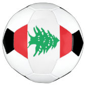 Patriotischer Fußballball mit Libanon-Flagge Fußball (Gedreht)