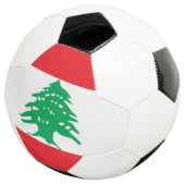 Patriotischer Fußballball mit Libanon-Flagge Fußball (Dreiviertel)