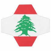 Patriotischer Fußballball mit Libanon-Flagge Fußball (Flach)