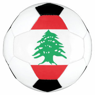 Patriotischer Fußballball mit Libanon-Flagge Fußball