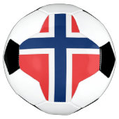 Patriotischer Fußballball mit norwegischer Flagge Fußball (Gedreht)