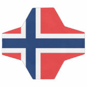 Patriotischer Fußballball mit norwegischer Flagge Fußball (Flach)