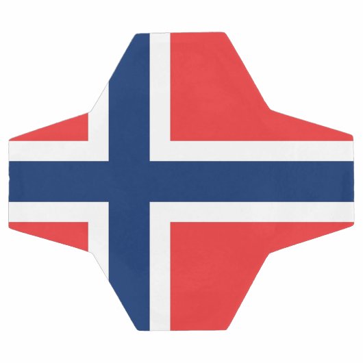 Patriotischer Fußballball mit norwegischer Flagge Fußball (Flach)