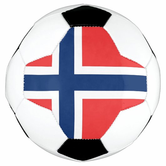 Patriotischer Fußballball mit norwegischer Flagge Fußball (Vorderseite)