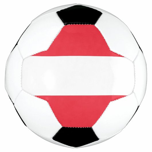 Patriotischer Fußballball mit österreichischer Fla Fußball (Vorderseite)