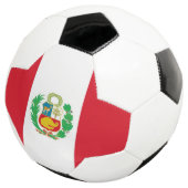 Patriotischer Fußballball mit Peru-Flagge Fußball (Dreiviertel)