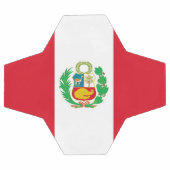 Patriotischer Fußballball mit Peru-Flagge Fußball (Flach)