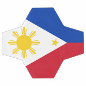 Patriotischer Fußballball mit philippinischer Flag Fußball (Flach)