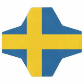 Patriotischer Fußballball mit Schwedenflagge Fußball (Flach)