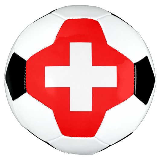 Patriotischer Fußballball mit Schweizer Flagge Fußball (Gedreht)