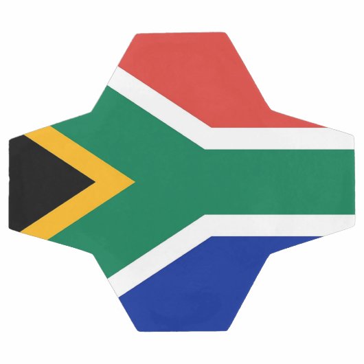 Patriotischer Fußballball mit südafrikanischer Fla Fußball (Flach)