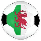 Patriotischer Fußballball mit Wales-Flagge Fußball (Gedreht)