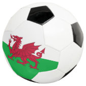 Patriotischer Fußballball mit Wales-Flagge Fußball (Dreiviertel)