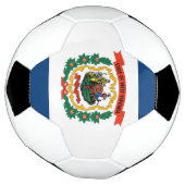 Patriotischer Fußballball mit westlicher Virginia- Fußball (Gedreht)