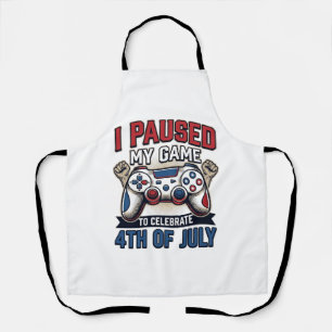 Patriotischer Gamer 4. Juli Vintage Vector Shirt_1 Schürze
