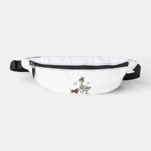 Patriotischer Gans und Dachshund Vintage-Shirt-Des Bauchtasche