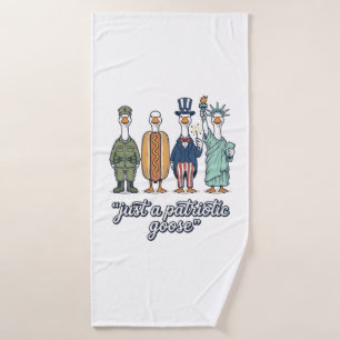 Patriotischer Gänseaufstellung Vintage Vector Shir Badehandtuch